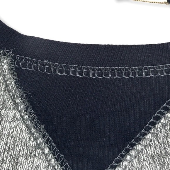 Quicksilver Sweater Top Pullover Heather Gray Navy Pocket Details size XS - Picture 11 of 16